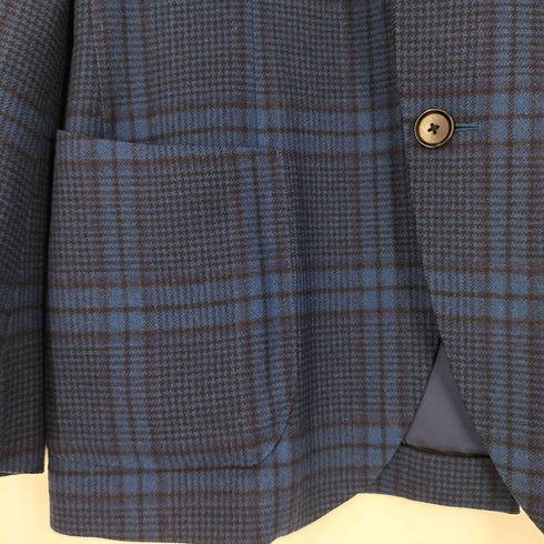 トゥモローランド TOMORROWLAND TROFEO CASHMERE グレンチェックテーラードジャケット メンズ JPN:44